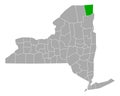 Map of Clinton in New York