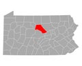 Map of Clinton in Pennsylvania