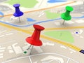 Map closeup Royalty Free Stock Photo