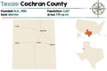 Map of Cochran county in Texas Royalty Free Stock Photo