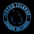Map of Cocos Islands Water concept