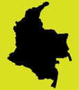Map Colombia silhouette Vector illustration Eps 10
