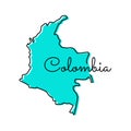 Map of Colombia Vector Design Template.