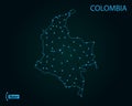 Map of Colombia. Vector illustration. World map