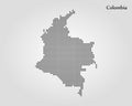 Map of Colombia. Vector illustration. World map