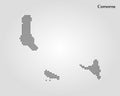 Map of Comoros. Vector illustration. World map Royalty Free Stock Photo