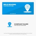 Map, Compass, Navigation, Location SOlid Icon Website Banner and Business Logo Template