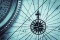 Map and compass Royalty Free Stock Photo