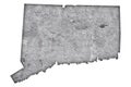 Map of Connecticut on weathered concrete