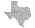 Map of Cooke in Texas
