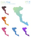 Map of Corfu with beautiful gradients.