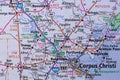 Map of Corpus Christi Royalty Free Stock Photo