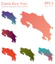 Map of Costa Rica with beautiful gradients.