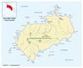 Map of costa rican pacific island cocos island