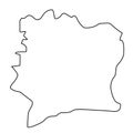 Map of Cote d `ivoire - outline