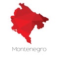 Map of the country of Montenegro Royalty Free Stock Photo