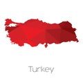 Map of the country of Turkey