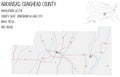 Map of Craighead County in Arkansas, USA.