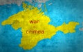 The map of Crimea with the Russian expansion Royalty Free Stock Photo