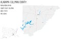Map of Cullman county in Alabama, USA. Royalty Free Stock Photo