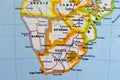 A map of Southern Africa showing major cities