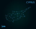 Map of Cyprus. Vector illustration. World map