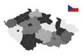 Map of Czech Republic. No text Royalty Free Stock Photo