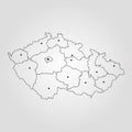 Map of Czech Republic Royalty Free Stock Photo