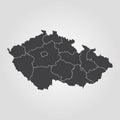 Map of Czech Republic Royalty Free Stock Photo