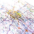 Map of Dallas Royalty Free Stock Photo