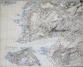 Map of Dardanelles, Troy and Lesbos Royalty Free Stock Photo