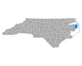 Map of Dare in North Carolina