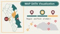Map data visualization, infographic design and data presentation vector design Generative AI Royalty Free Stock Photo