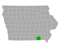 Map of Davis in Iowa