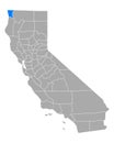 Map of Del Norte in California