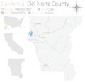 Map of Del Norte County in California