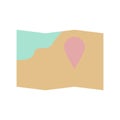 Map, desert, location pin icon. Simple color vector elements of wilderness icons for ui and ux, website or mobile application Royalty Free Stock Photo
