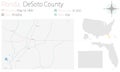 Map of DeSoto County in Florida