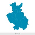 map of Detmold is a region in North Rhine-Westphalia state of Ge