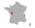 Map of Deux-Sevres in France