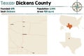 Map of Dickens county in Texas