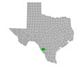 Map of Dimmit in Texas Royalty Free Stock Photo