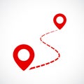 Map distance vector icon Royalty Free Stock Photo