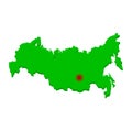 State of Russia, map of the distribution of coronavirus. Vector graphics