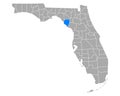 Map of Dixie in Florida