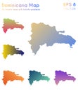 Map of Dominicana with beautiful gradients.