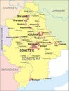 Map of Donetsk Oblast Royalty Free Stock Photo