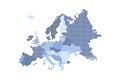 Map of Dotted Europe. Vector eps10