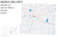 Map of Drew County in Arkansas, USA. Royalty Free Stock Photo