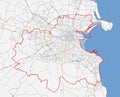 Map of Dublin city